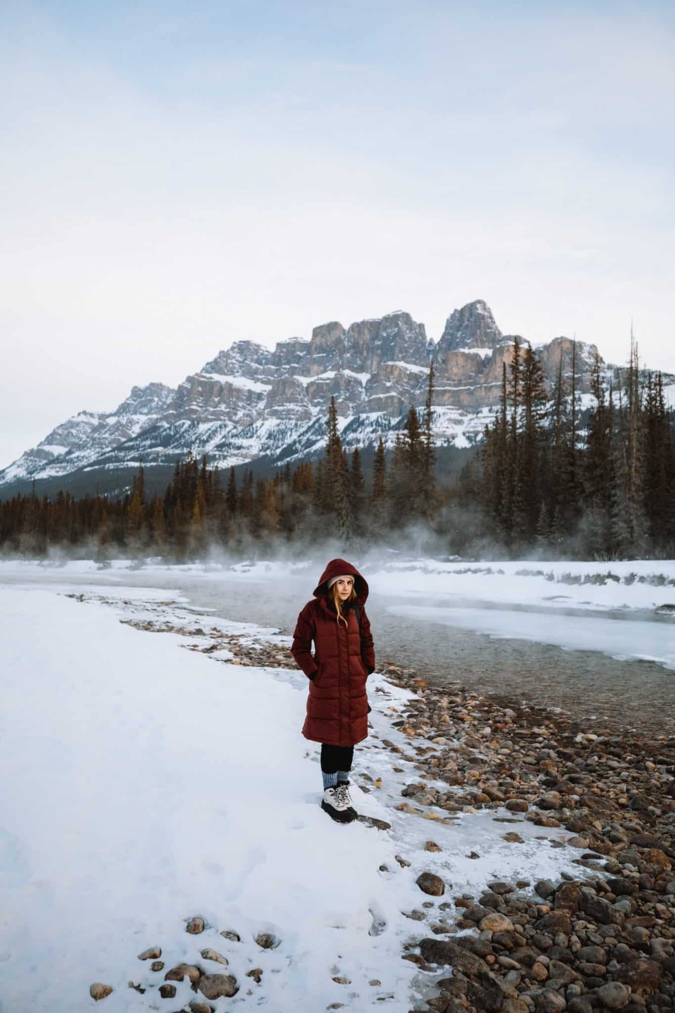 Emily Mandagie at Castle Mountain Sunrise - TheMandagies.com