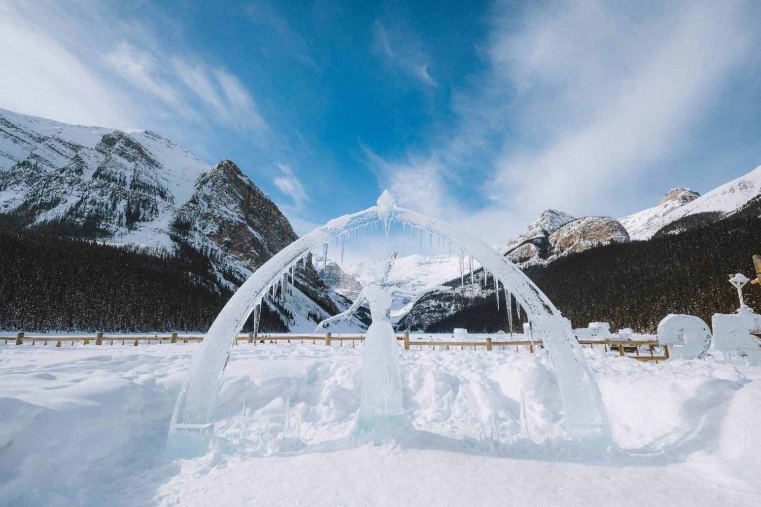 Ice Sculptures at Lake Louise Banff - TheMandagies.com