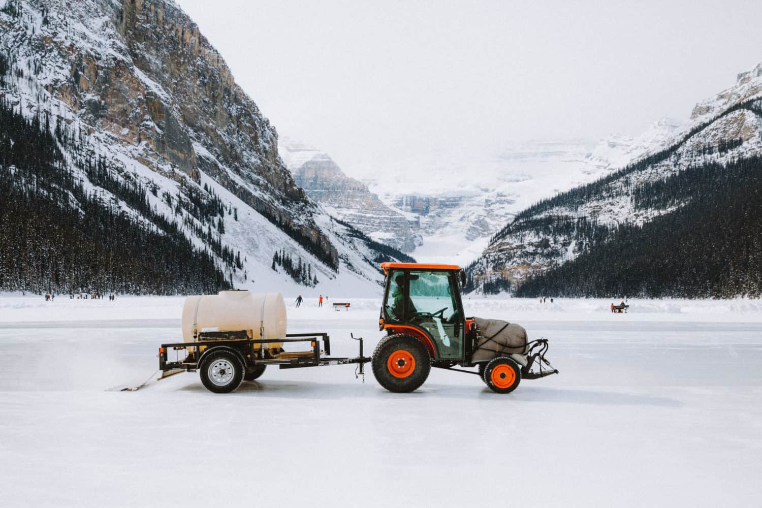 Zamboni Ice Skating on Lake Louise - TheMandagies.com