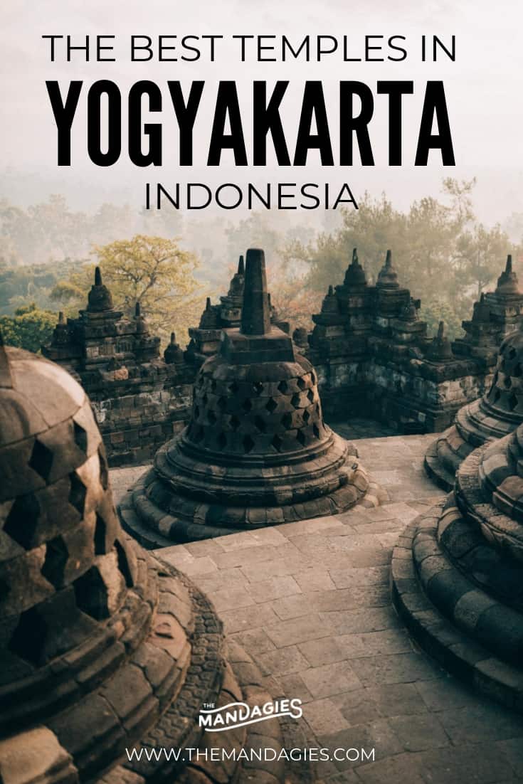 Looking to visit the best temples in Yogyakarta, Indonesia? We're sharing all the best temple locations, what to see in Yogyakarta, how to get around, and the best times to visit them all! Save this pin for later to help plan your next Indonesia trip! #prambanan #borobudur #temple #indonesia #yogyakarta #centraljava #UNESCO #sunrise #hindu #buddhist #asia #southeastasia #travel