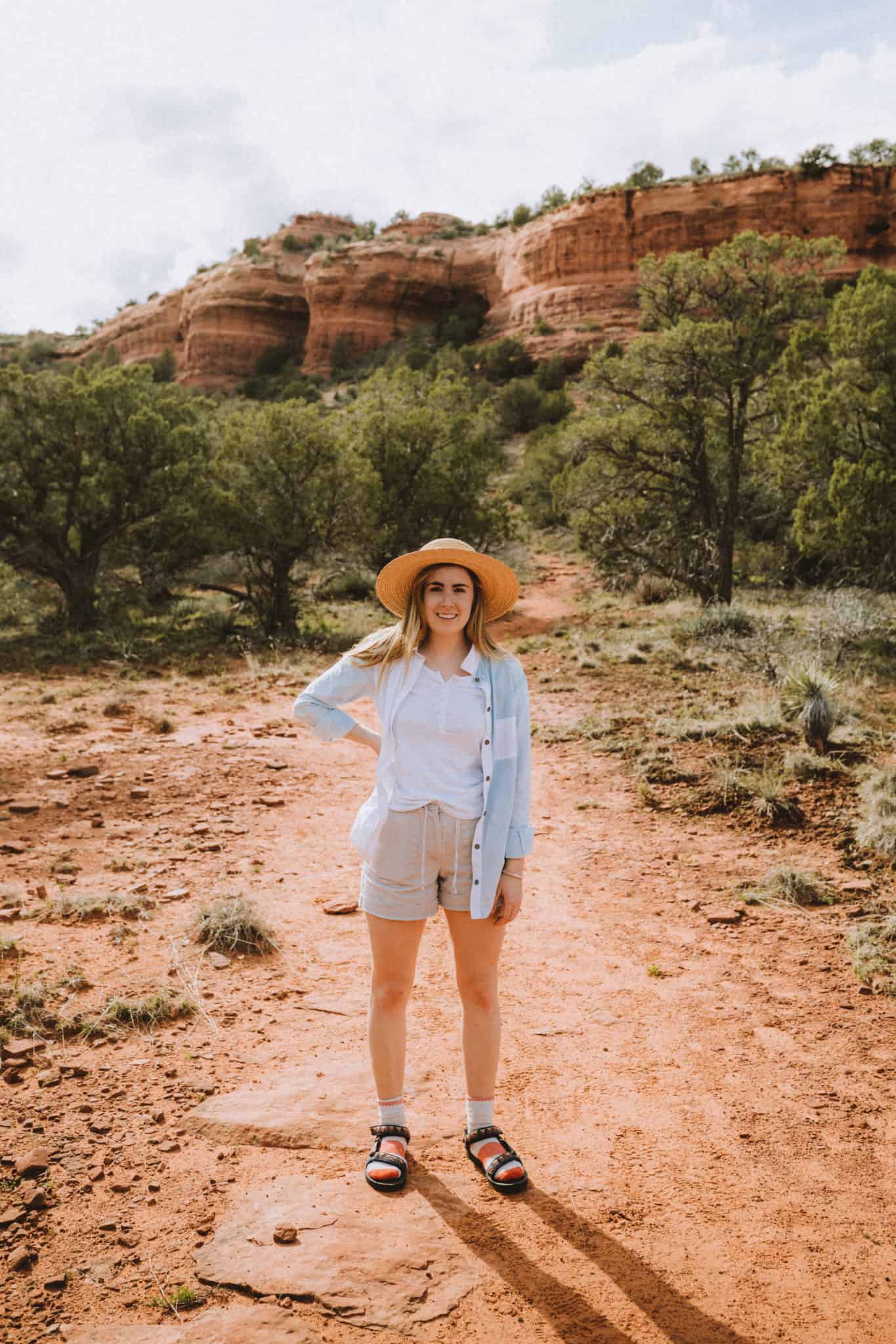 Portrait of Emily hiking in Sedona, Arizona - TheMandagies.com