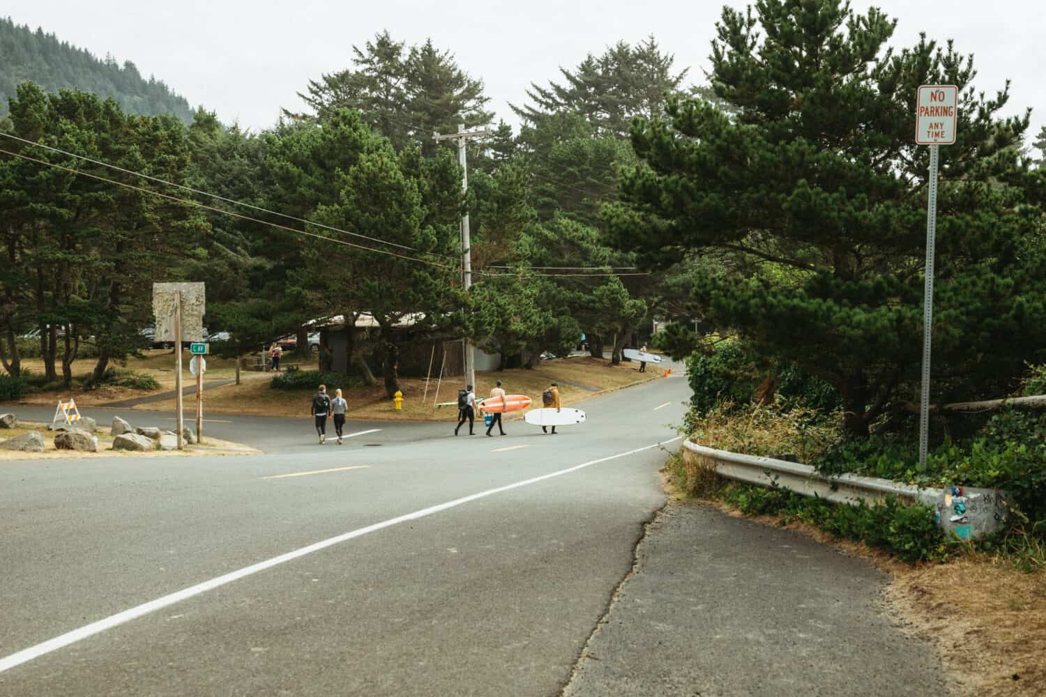 Surfers on the Oregon Coast