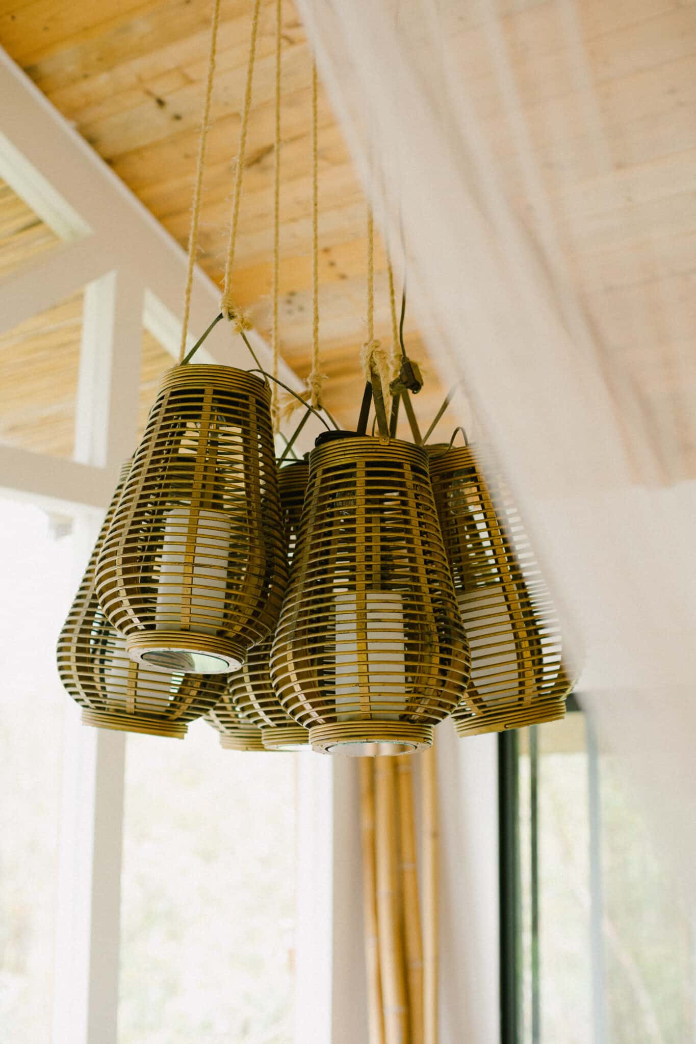 Custom Light Fixture in Hawaii Treehouse