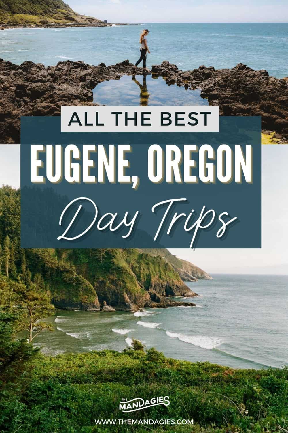 There are so many day trips from Eugene to elevate your trip to Oregon! Discover all the best things to do in Eugene in and around the area, from the Pacific Ocean to the Cascade Mountains! We're sharing epic day trips from Eugene, including Heceta Head Lighthouse, McKenzie River Highway, Sahale and Koosah Falls and so much more! #eugene #oregon #pnw #pacificnorthwest #oregoncoast #cascademountains #roadtrip #daytrip