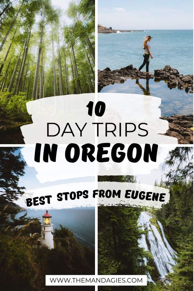 Looking for things to do around central Oregon? We're sharing 10 day trips from Eugene, Oregon, including Cape Perpetua, McKenzie River Corridor, Proxy Falls, Heceta Head Lighthouse and more! #oregon #Eugene #capeperpetua # #proxyfalls #pacificnorthwest #PNW #cascades #photography #sunrise #lighthouse #oregoncoast
