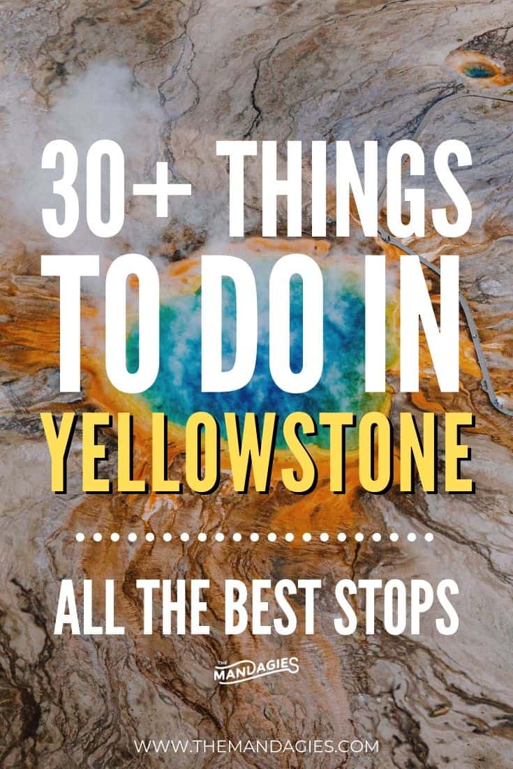 Trying to find a complete list of amazing places to see in Yellowstone National Park? This guide covers all the best things to do in Yellowstone including a Yellowstone road trip route and Yellowstone itinerary. Read it all here! #yellowstone #oldfaithful #grandprismatic #roadtrip #summervacation #nationalpark #travel #USAtravel #USA #autumntravel #travel #photography #hotsprings