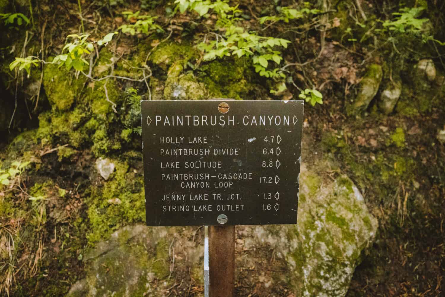 Trail Sign - Paintbrush Canyon and nearby hikes