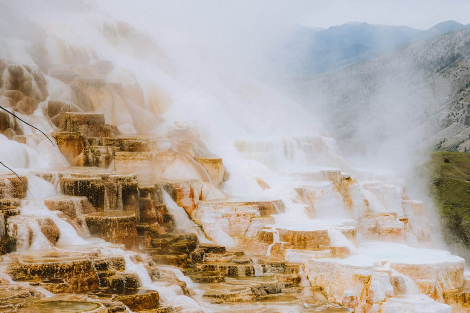 Palette Springs In Yellowstone National Park