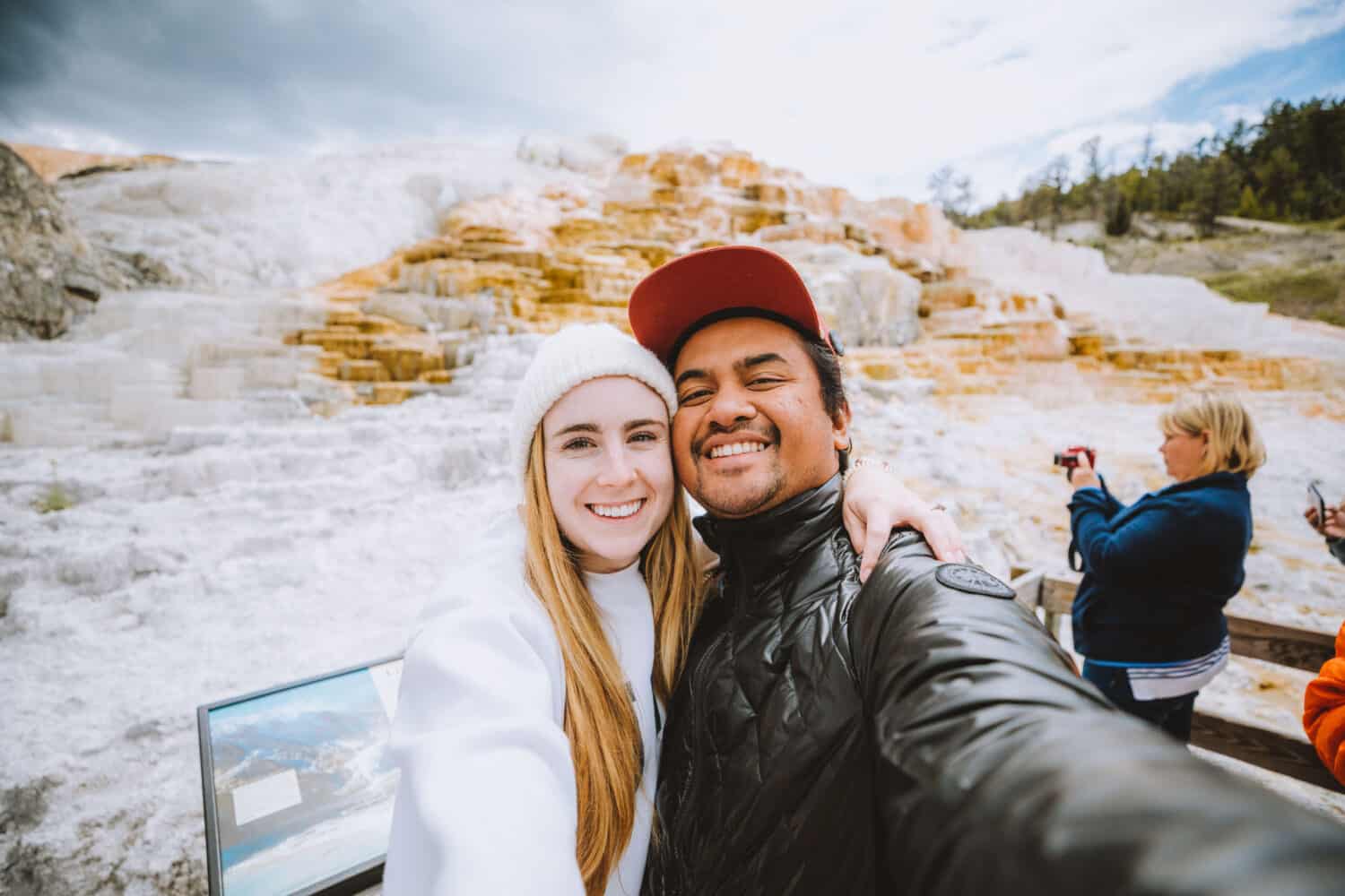 Berty and Emily Mandagie in Yellowstone National Park