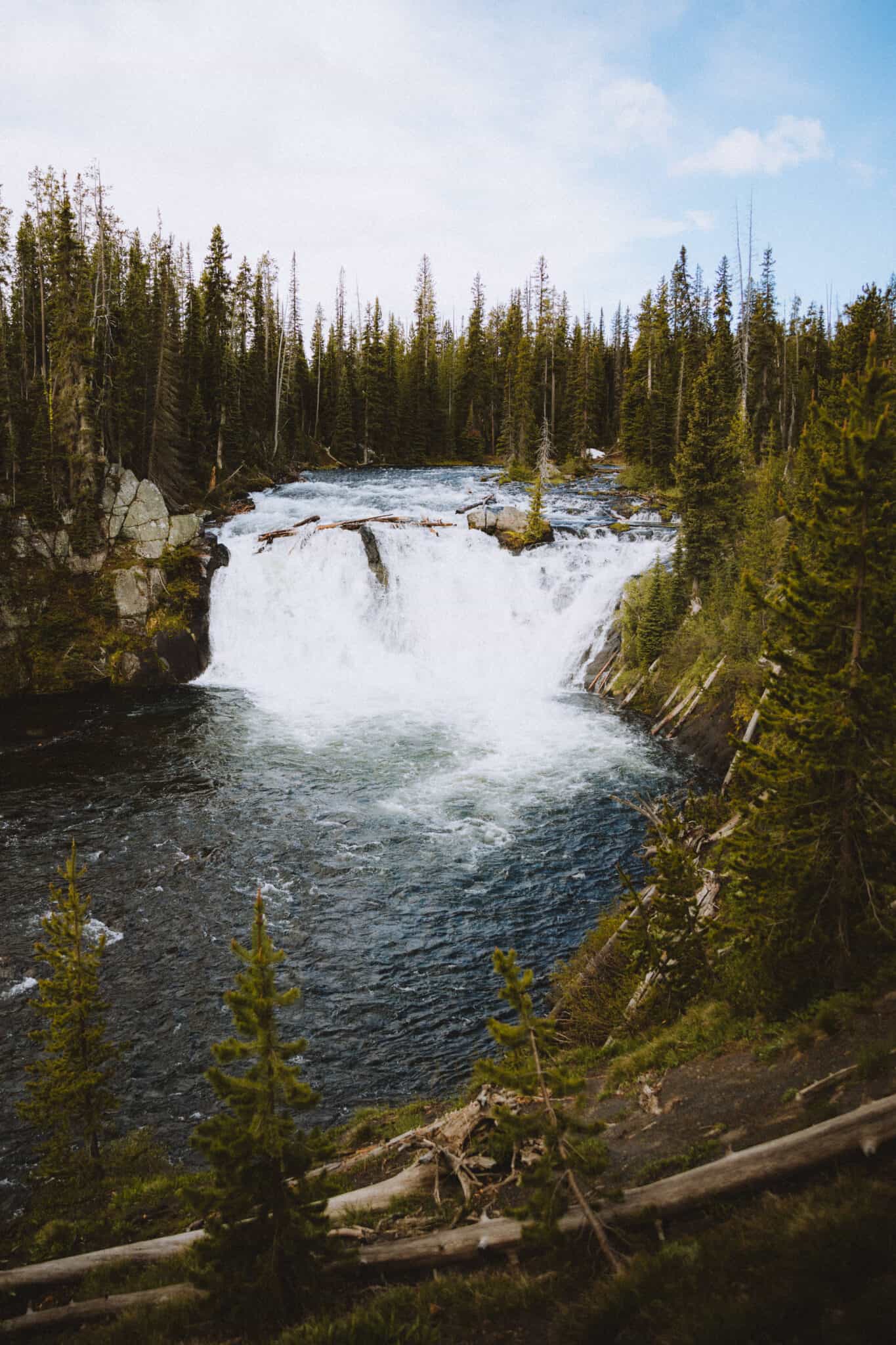 Lewis Falls in Yellowstone National Park