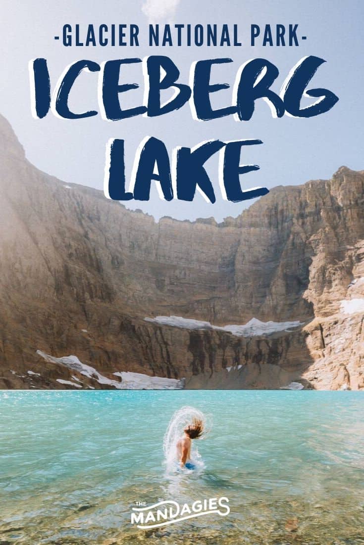 One of the most beautiful alpine lakes in Glacier also includes one of the best hikes in Glacier! Iceberg Lake trail is the perfect day hike to enjoy the fresh Montana air - we're telling you everything here! #glacier #monana #nationalpark #iceberglake #hiking #mountains #ravel #glaciernps #photography #lake #wildlife #USA