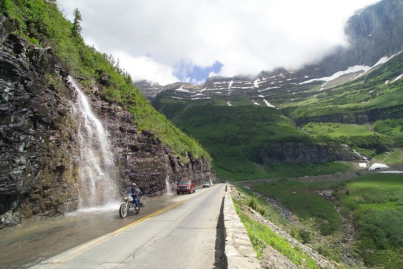 The Weeping Wall - Going-To-The-Sun Road Stops