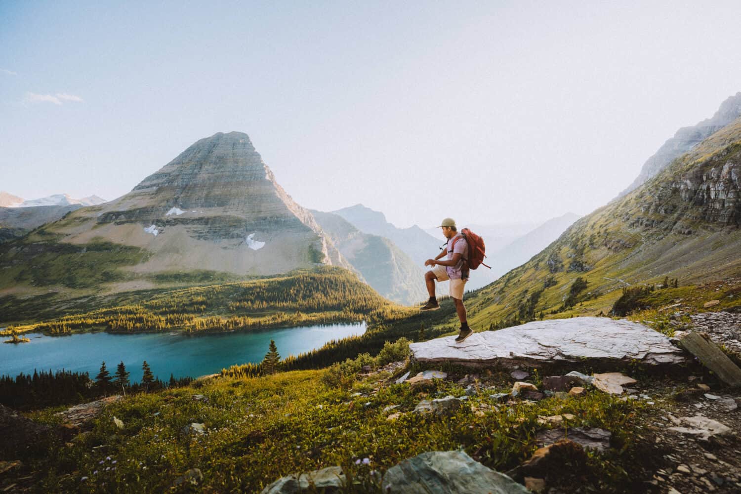 Berty dancing at Hidden Lake Glacier National Park