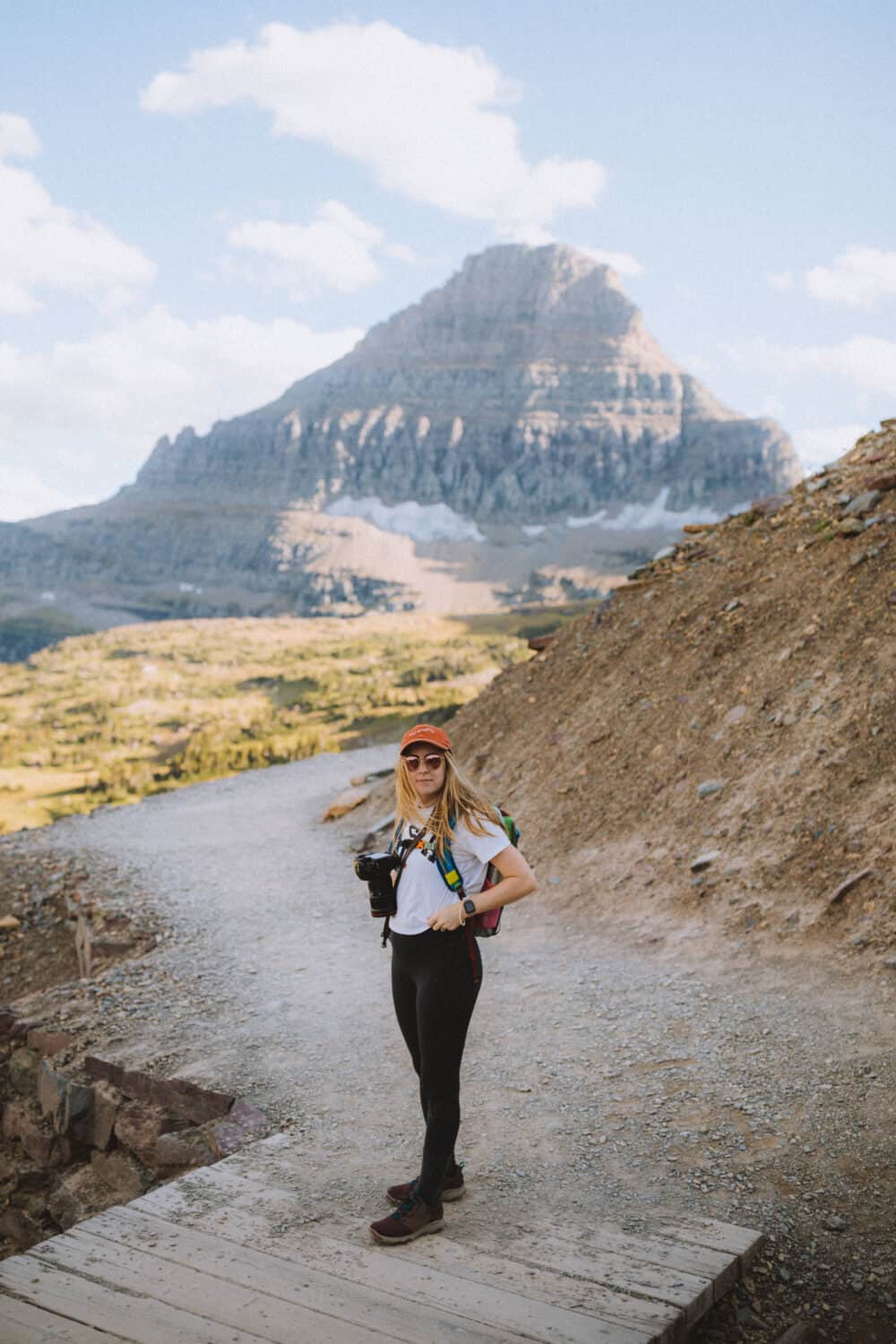 Emily on Hidden Lake Trail - Glacier