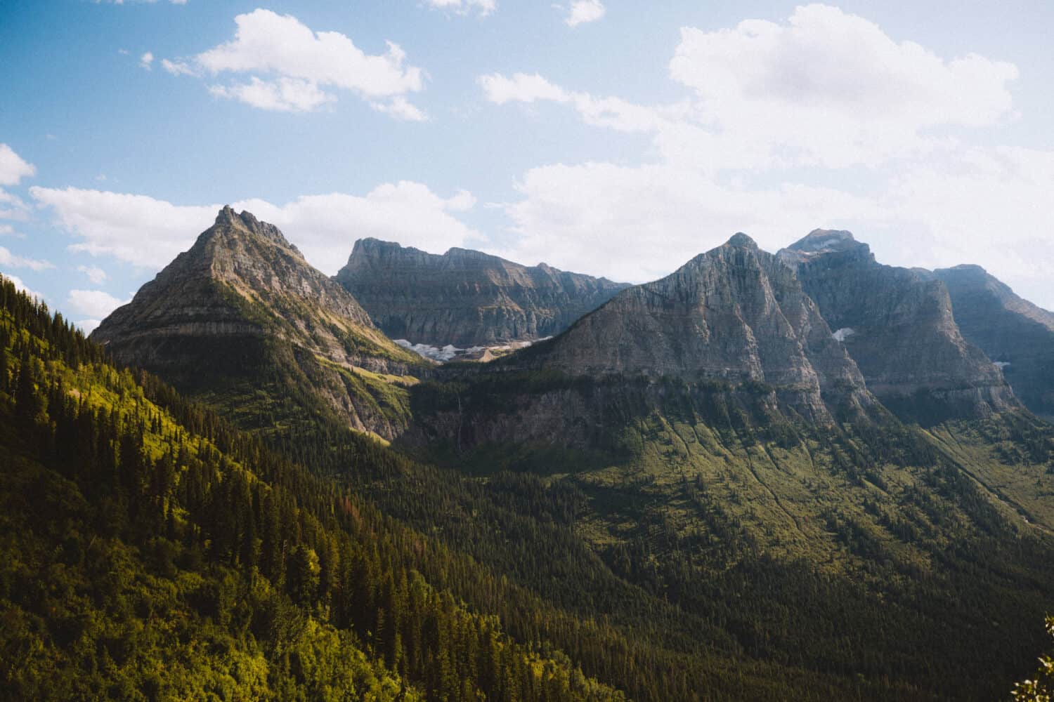 Views of Glacier National Park Mountains