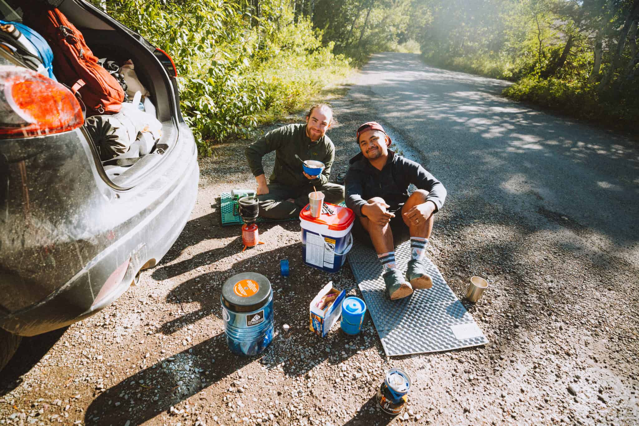 road trip camping food