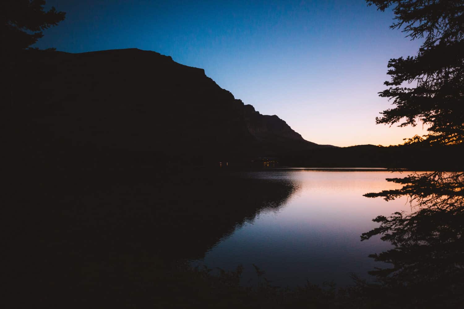 Sunrise on Swiftcurrent Lake, Many Glacier Area of Glacier National Park (TheMandagies.com)