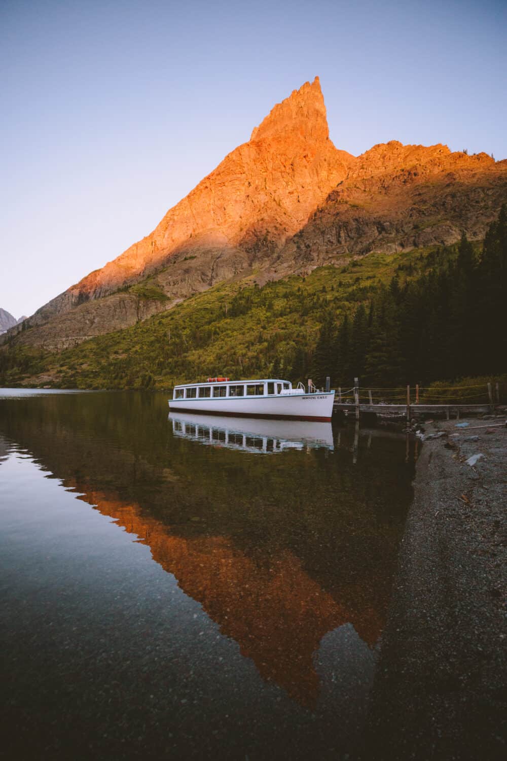 Sunrise at Lake Josephine - Glacier National Park (TheMandagies.com)