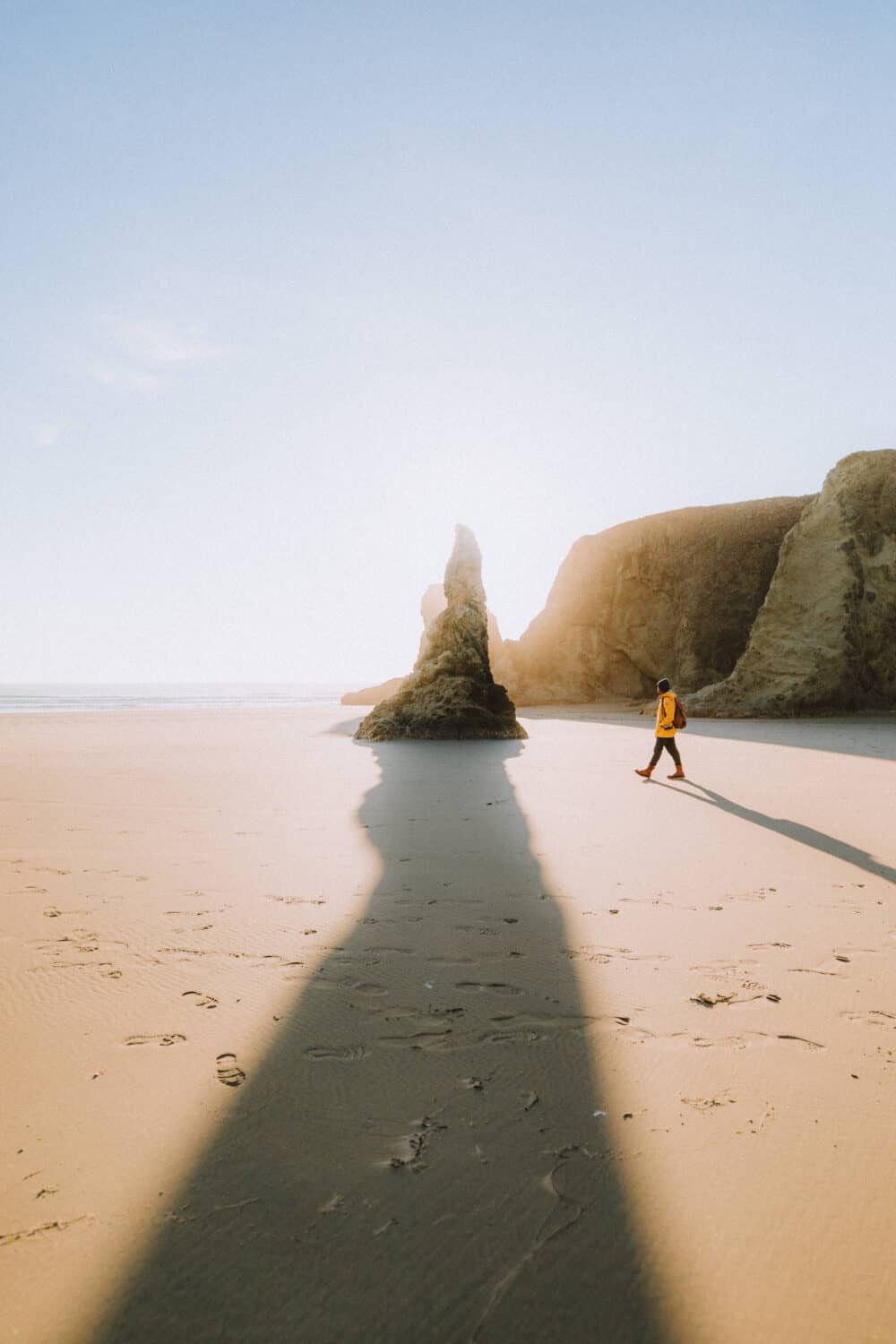 Berty walking at Face Rock State Scenic Viewpoint, Oregon Coast - TheMandagies.com