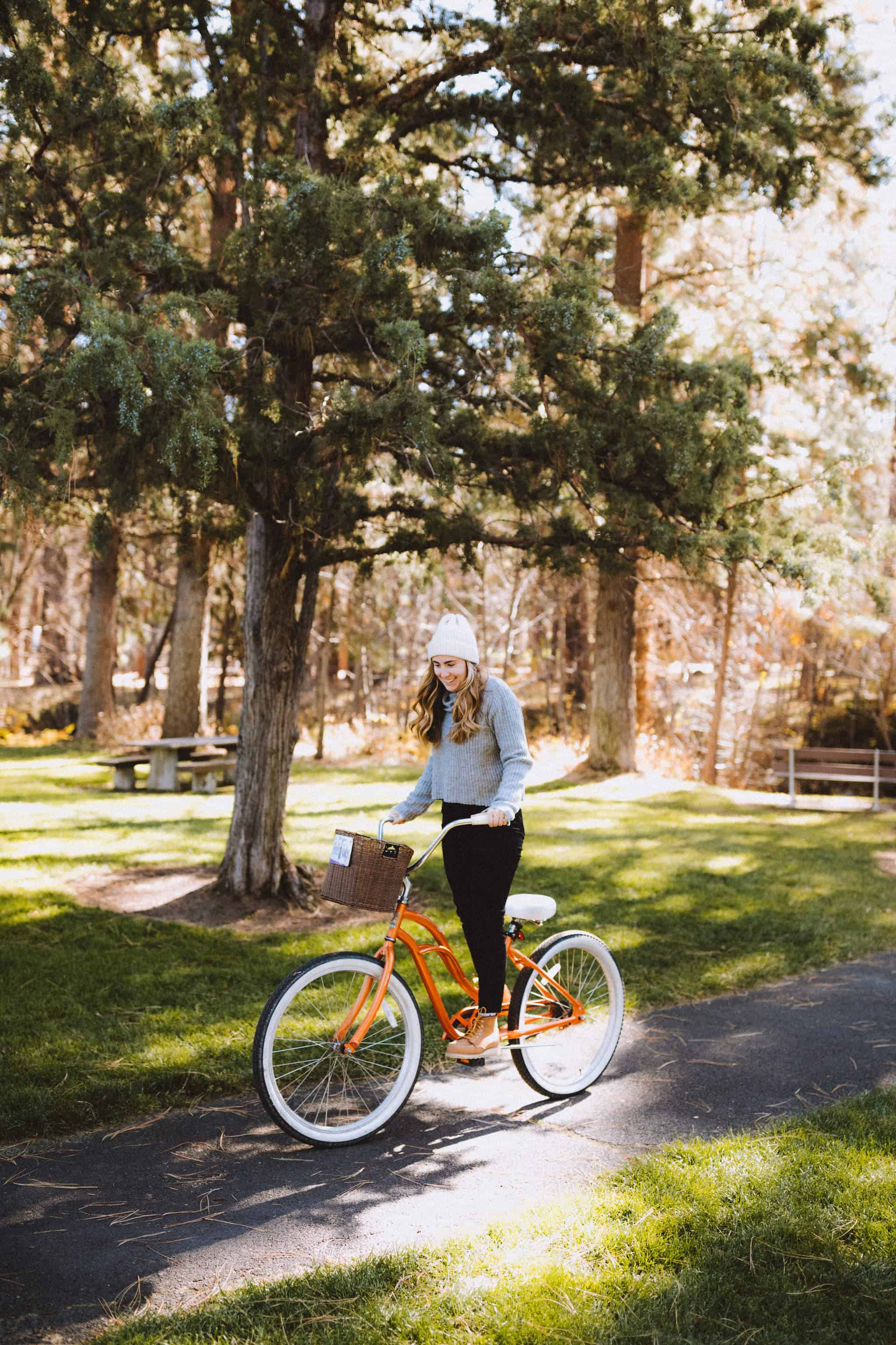 Emily Mandagie biking in Sisters, Oregon - TheMandagies.com