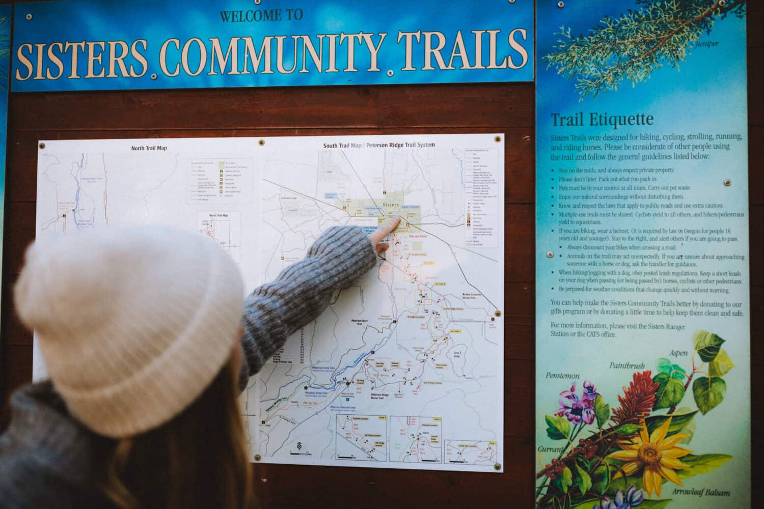 Trail Map in Sisters, Oregon - TheMandagies.com