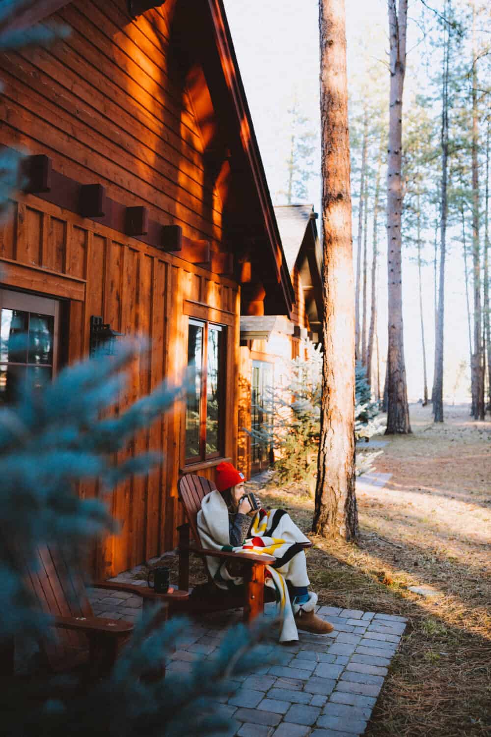 Watching sunset on lodge patio - TheMandagies.com