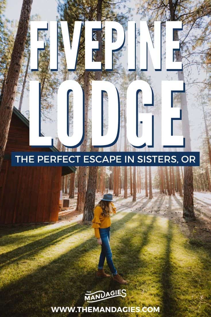 Looking for a romantic getaway in Bend, Oregon? We're sharing one of the best hotels in Sisters, Oregon in this post - FivePine Lodge! From the spa on site to the darling cabins among the pines - you won't want to leave this unique Oregon resort! #oregon #resort #bendoregon #sistersoregon #centraloregon #logcabin #travel #westernUSA #photography #landscape #mountains #USA
