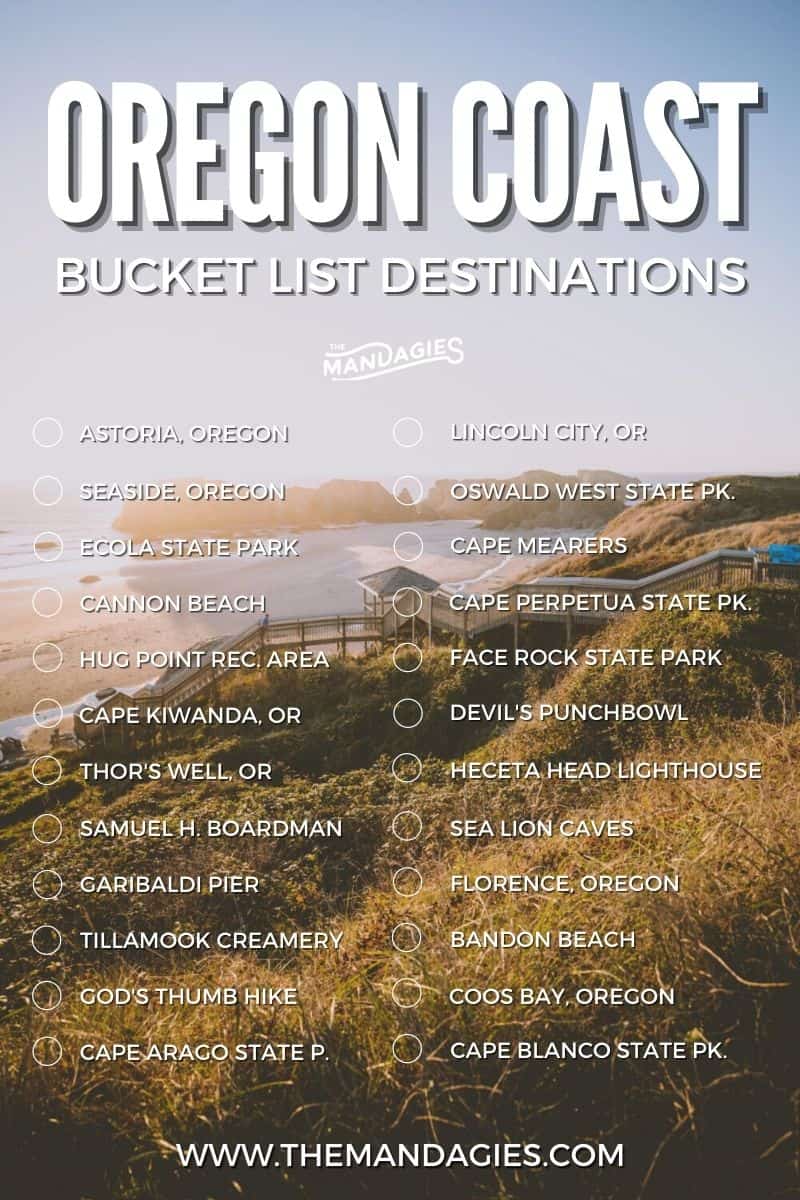 Discover all the best things to do on an Oregon Coast road trip! We're sharing an Oregon Coast bucket list to inspire your next trip down the west coast including famous stops like lake Cannon Beach, Coos Bay, Cape Kiwanda, Samuel H Boardman, and so many other great Oregon Coast road trip stops!! #astoriaoregon #oregoncoast #westcoast #cannonbeach #oregon #seaside #highway101 #roadtrip #PNW #photography #travel #pacificnorthwest