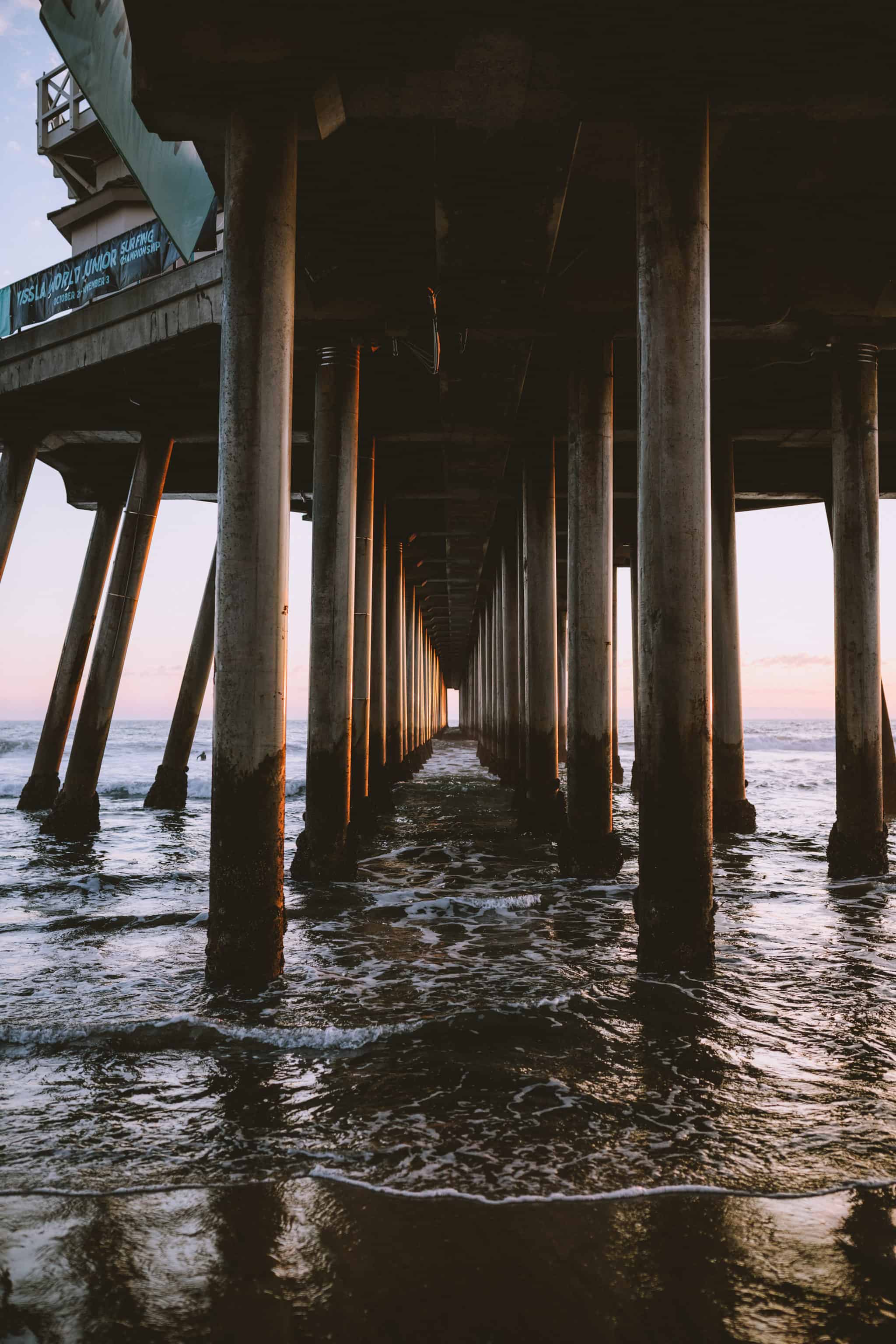 Huntington Beach Pier - Photo Under the Pier - TheMandagies.com