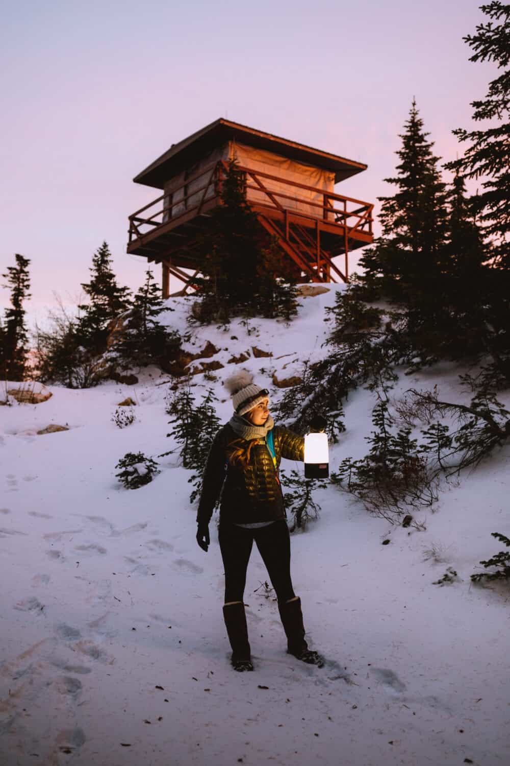 Emily using the Discover Pass during Quartz Mountain Hike