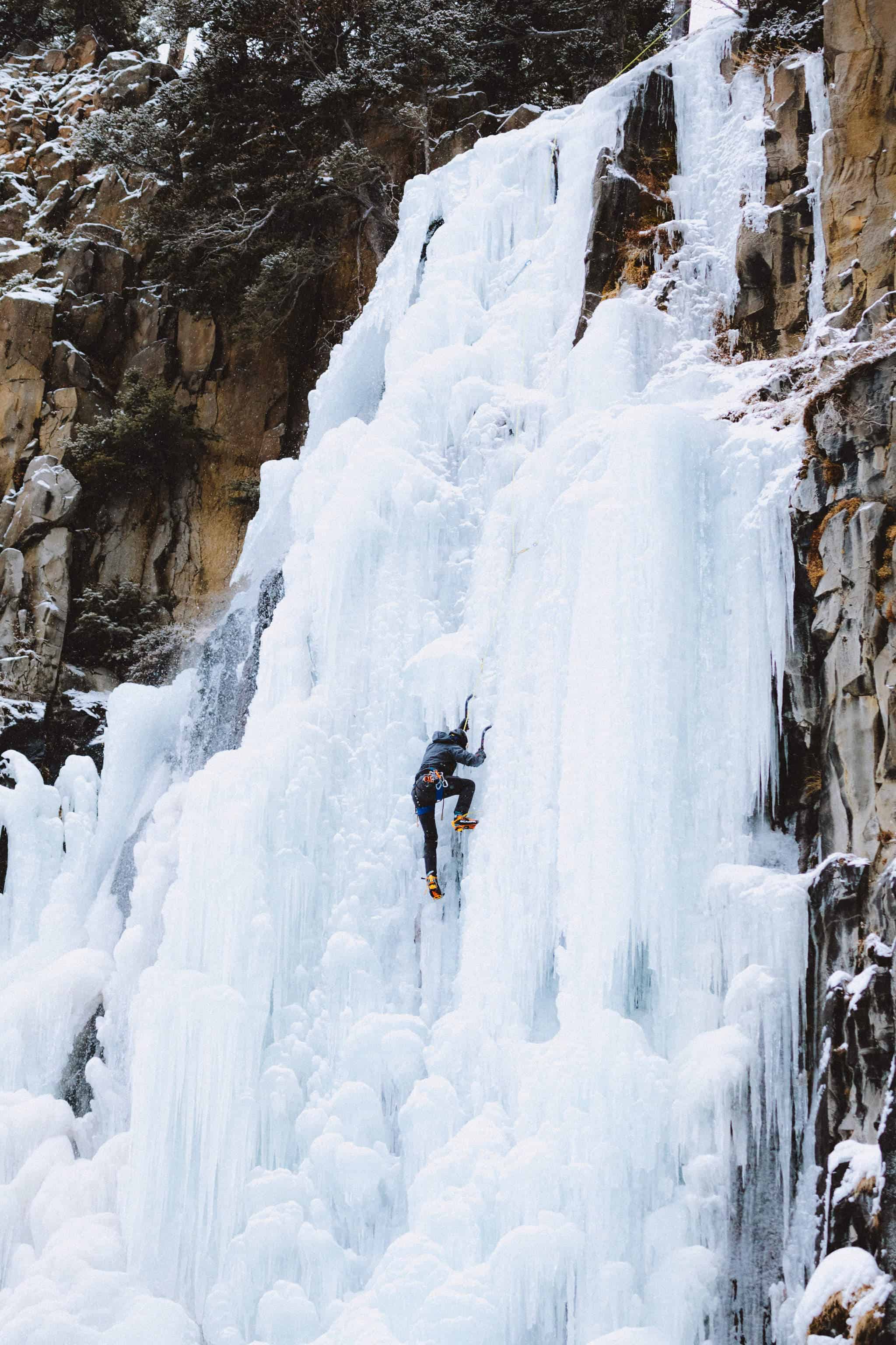 Things to do In Bozeman In Winter - Ice Climbing at Hyalite Canyon - TheMandagies.com