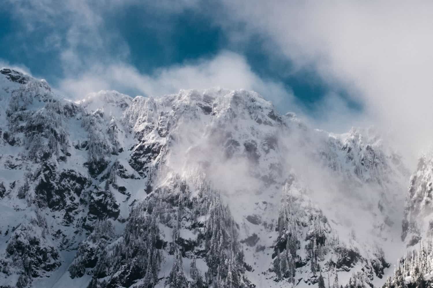 Mt Pilchuck View from Lake 22 Trail - Washington Winter Hikes Near Seattle - TheMandagies.com