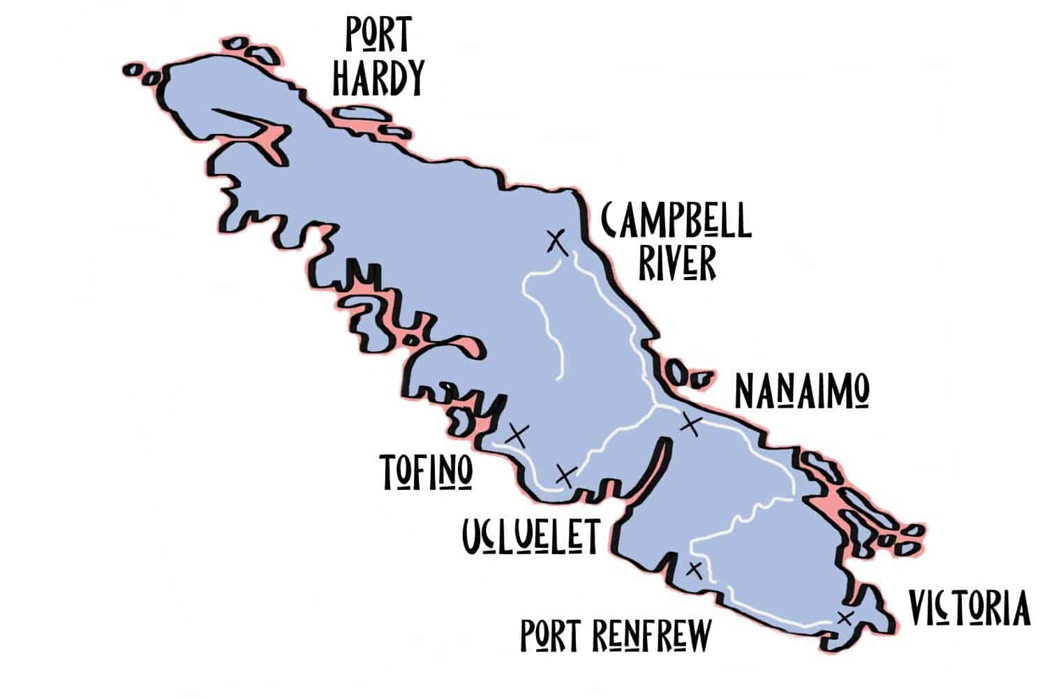 Vancouver Island Road Trip Map - TheMandagies.com