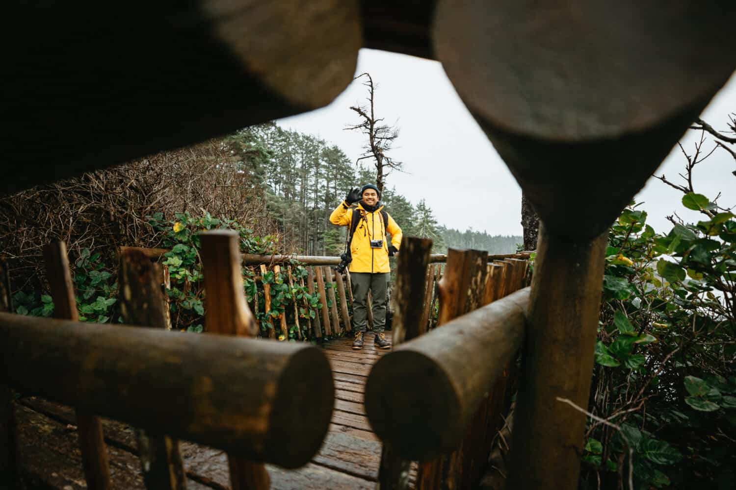 Berty Mandagie standing at Cape Flattery Viewpoint - TheMandagies.om