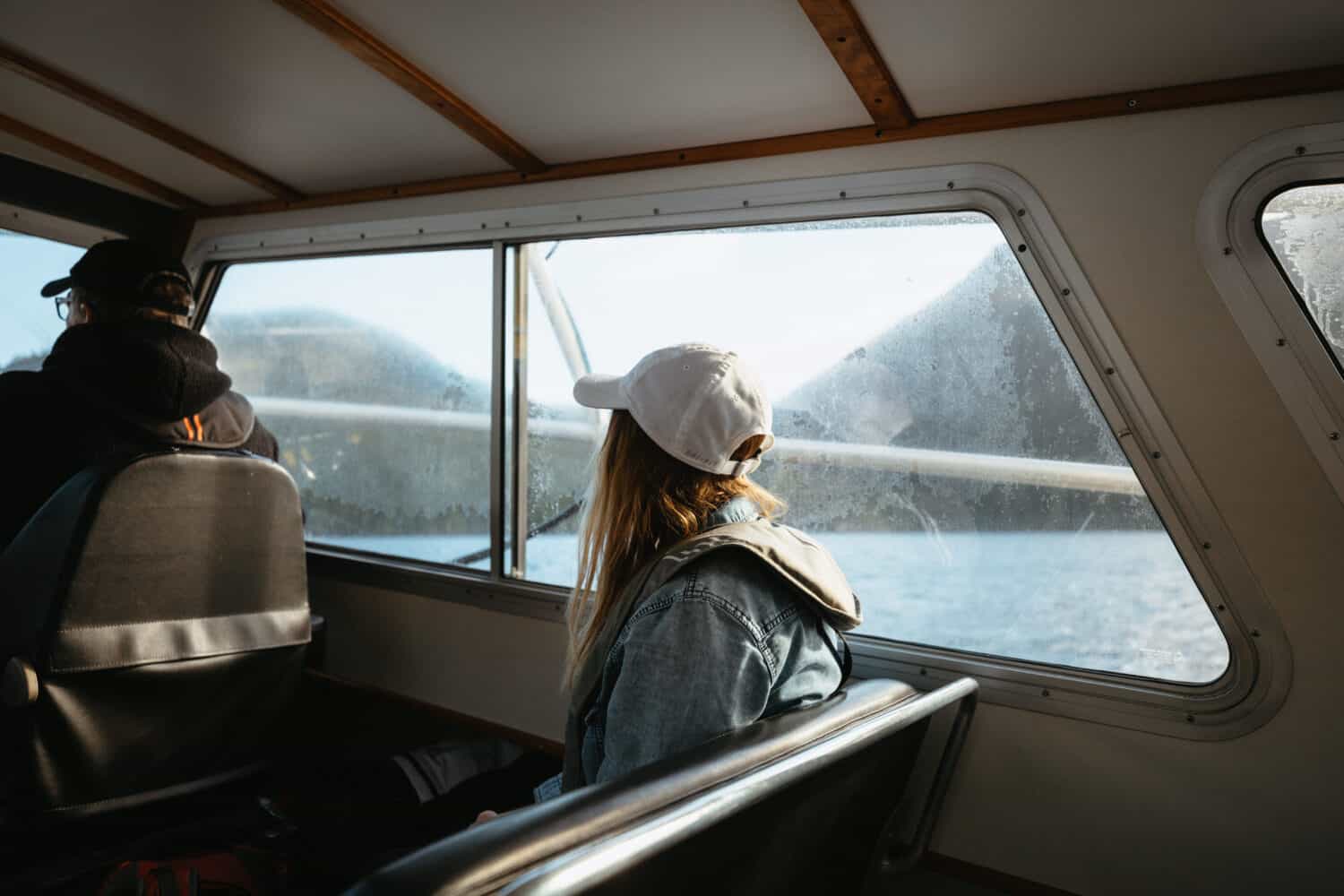 Emily Mandagie in speed boat Jamie's Whaling Station - TheMandagies.com