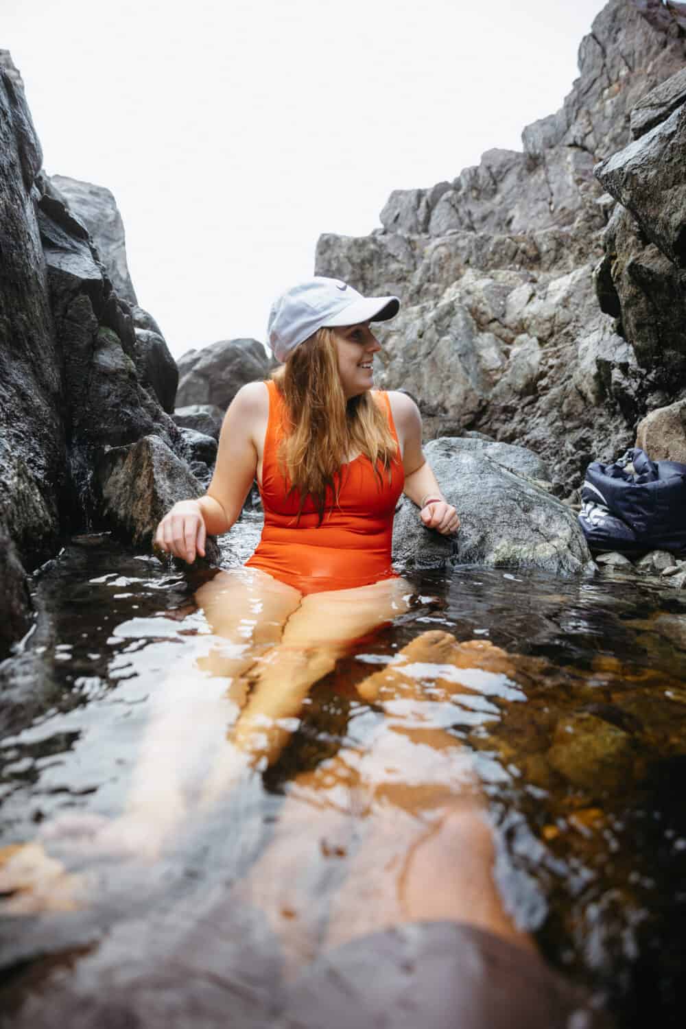 Emily Mandagie at Hot Springs Cove, Tofino, Vancouver Island