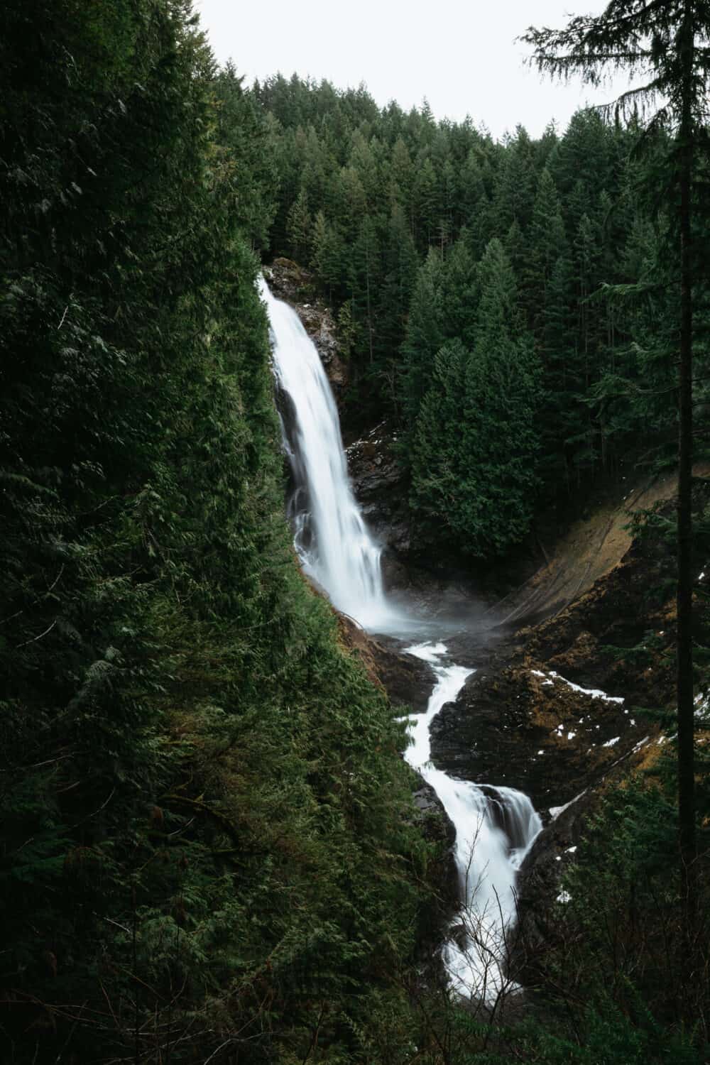 View of Wallace Falls in Washington - TheMandagies.com