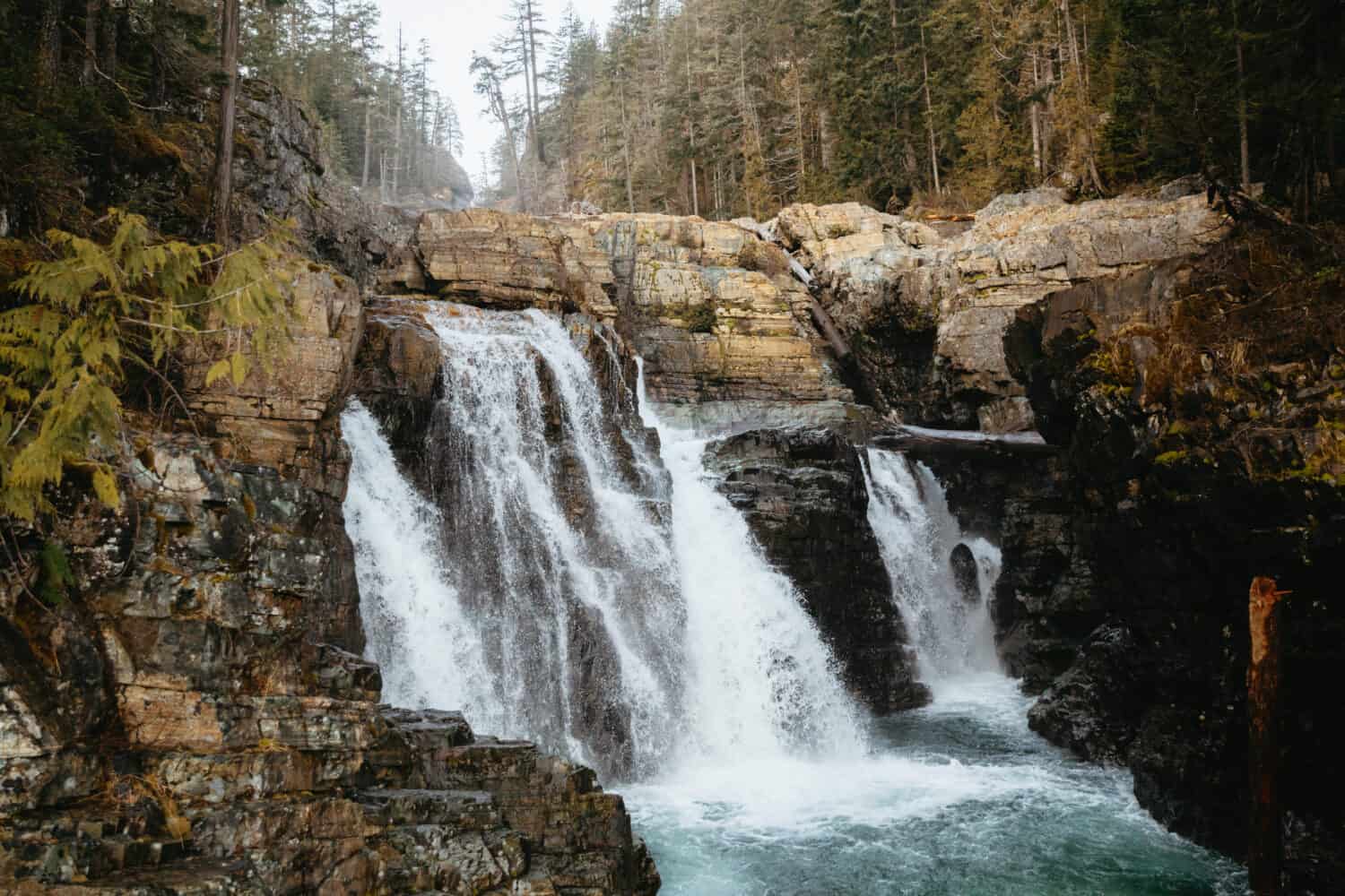 Myra Falls in Strathcona Provincial Park, British Columbia