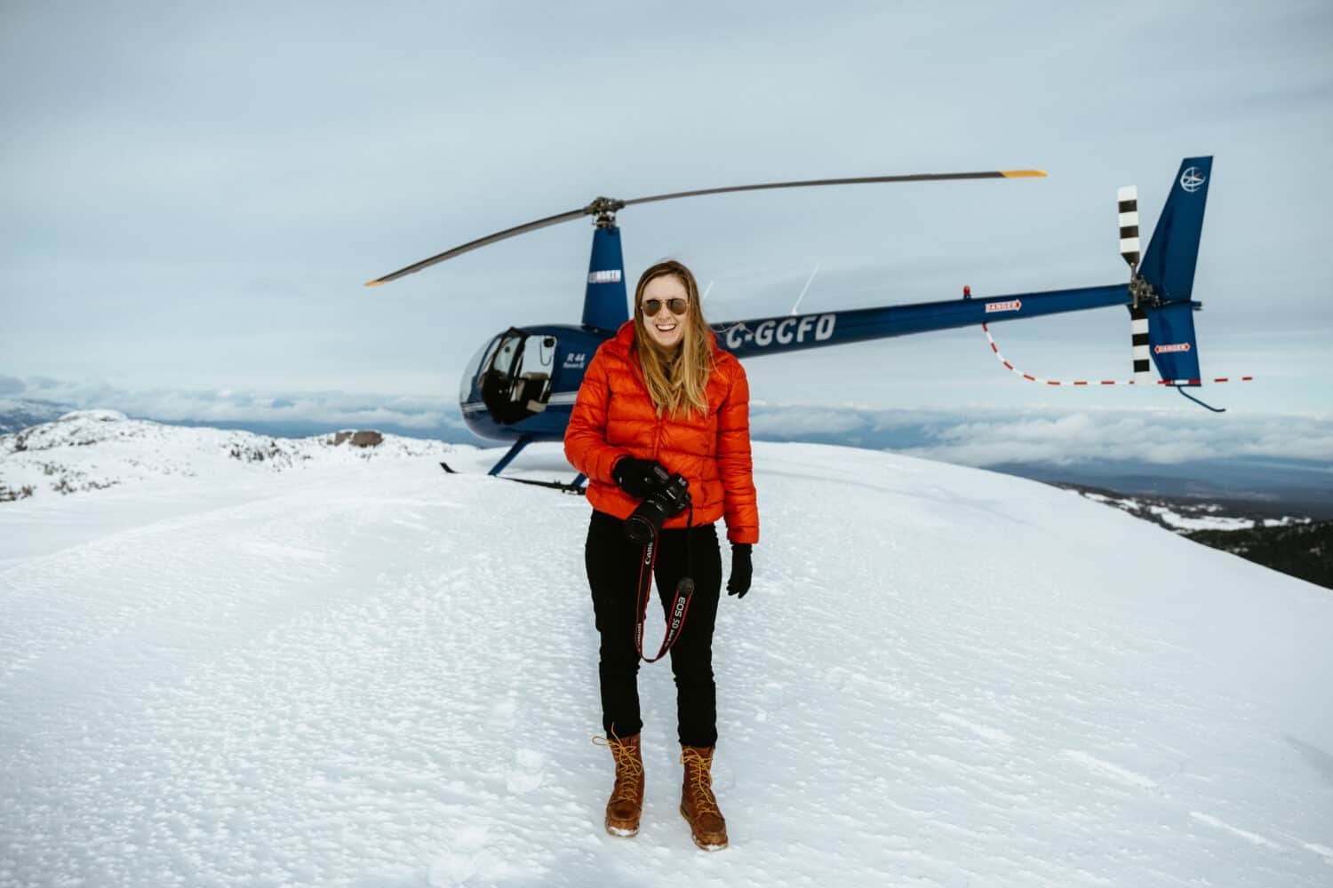 Emily with 49 North Helicopters - Campbell River, BC - Strathcona Provincial Park - TheMandagies.com