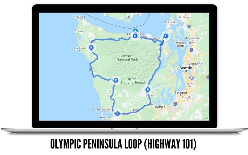 Olympic Peninsula Loop (Highway 101) Route Map