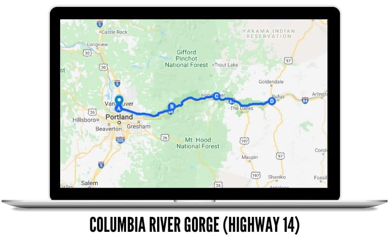 Columbia River Gorge Driving Route Map - Scenic Drives In Washington State