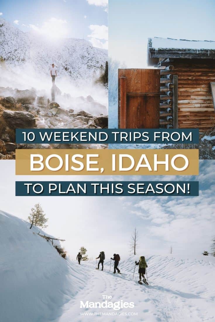 Ready to escape the city for a few days? We're sharing the best weekend getaways from Boise, Idaho in this post. From Sun Valley, Stanley, McCall and more, you'll leave this post with so much Idaho vacation inspiration! #idaho #hotsprings #stanleyidaho #Roadtrip #sunvalley #mccall #boise #salmonriver #boatbox #mountains #travel #USAtravel #usa #photography #sunset #twinfalls