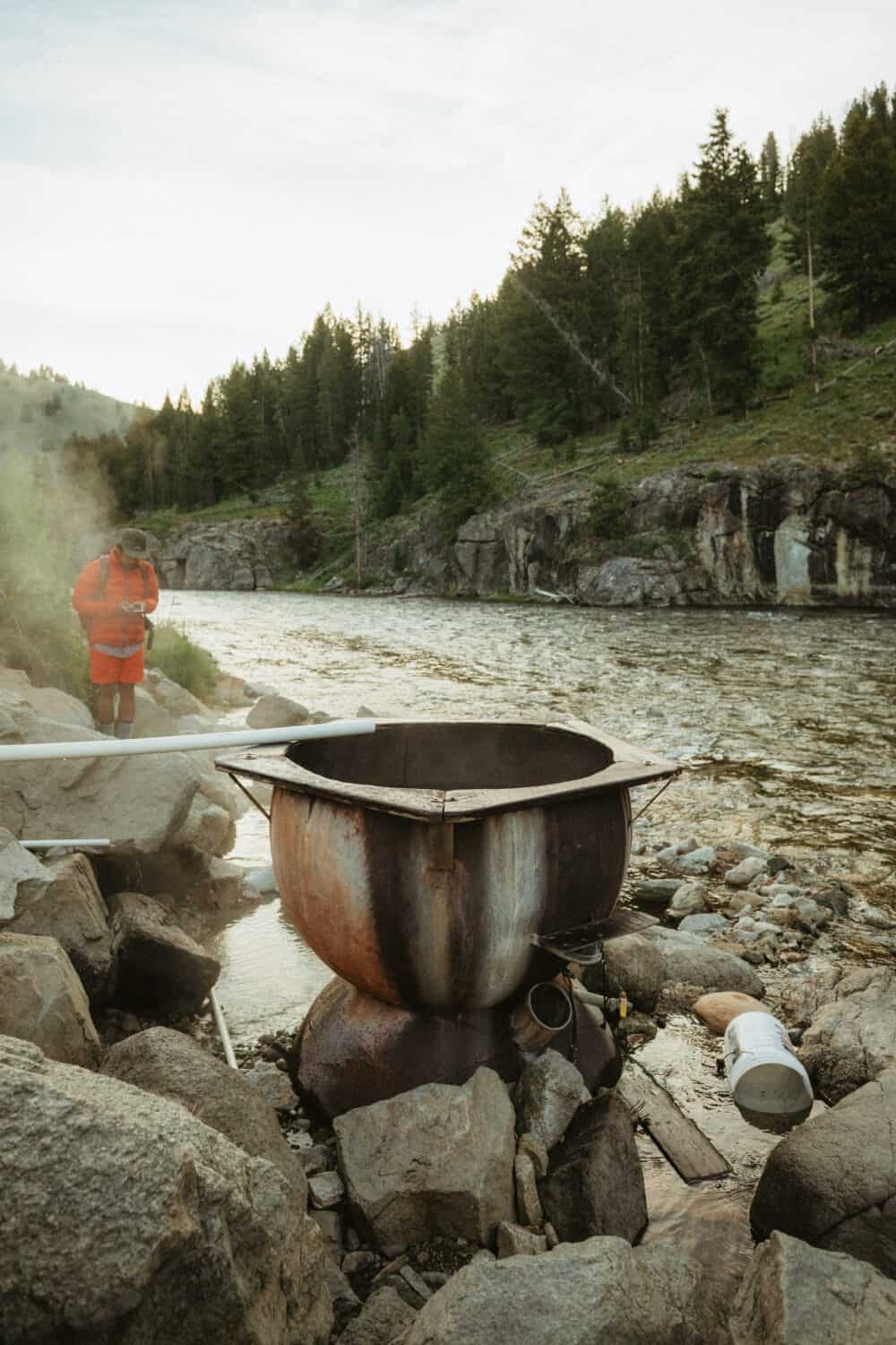 Boat Box Hot Springs near Stanley, Idaho