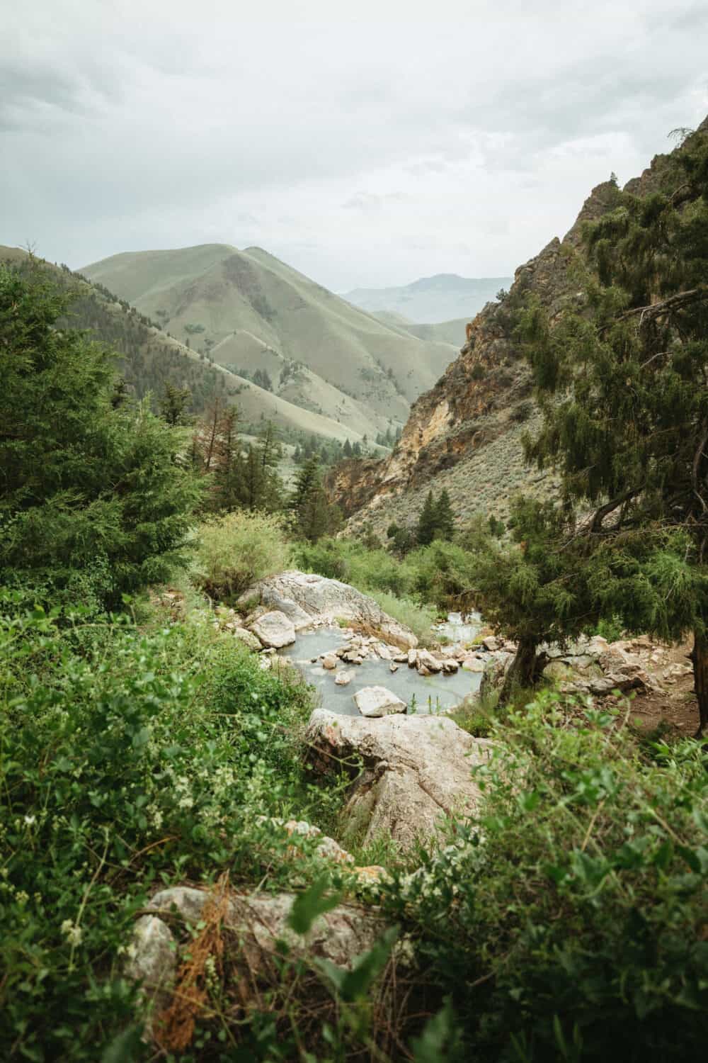 View of Goldbug Hot Springs in Idaho - TheMandagies.com