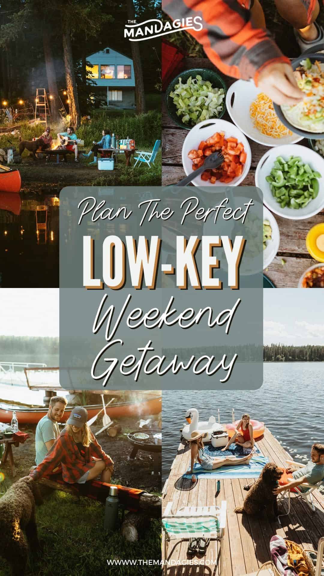 Want to plan a weekend getaway but don't want to travel far? We've got you covered! In this post, we're sharing how to plan the perfect low-key, laid back weekend getaway close to home, and sharing all the gear and activities for some fun summer memories. Save this for your next local trip inspiration! #laidback #weekendgetaway #localtravel #travel #summer #lake #canoe #fire #campfire #tacos #coffee #stanleybrand #stanleyPMI