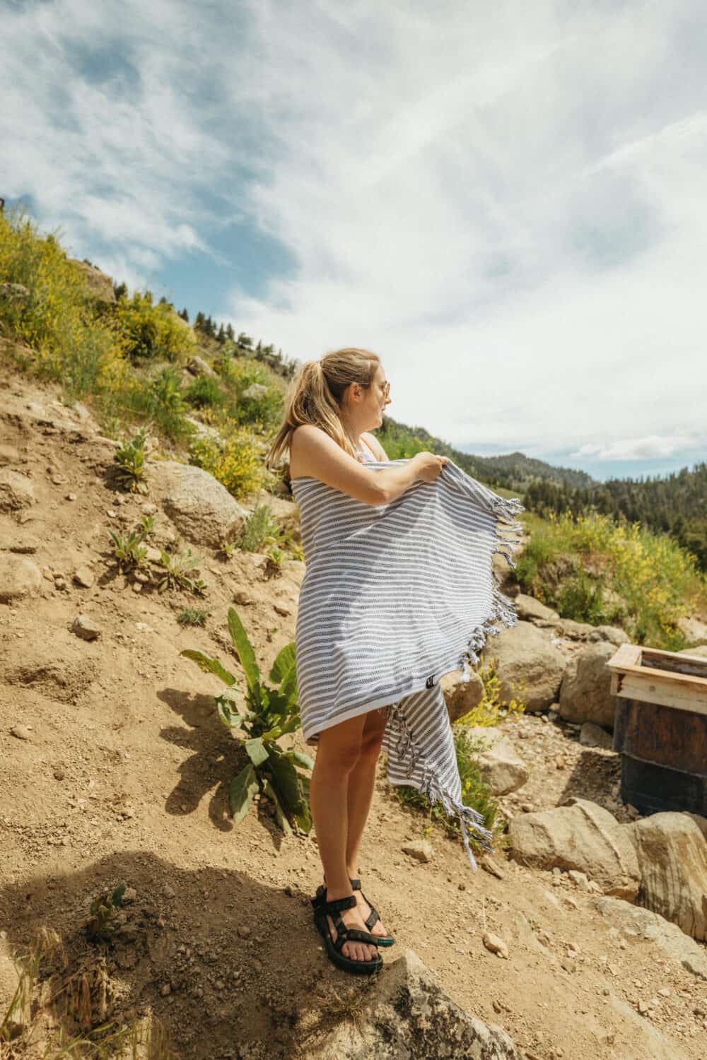 Emily Mandagie at Sunbeam Hot Springs Idaho