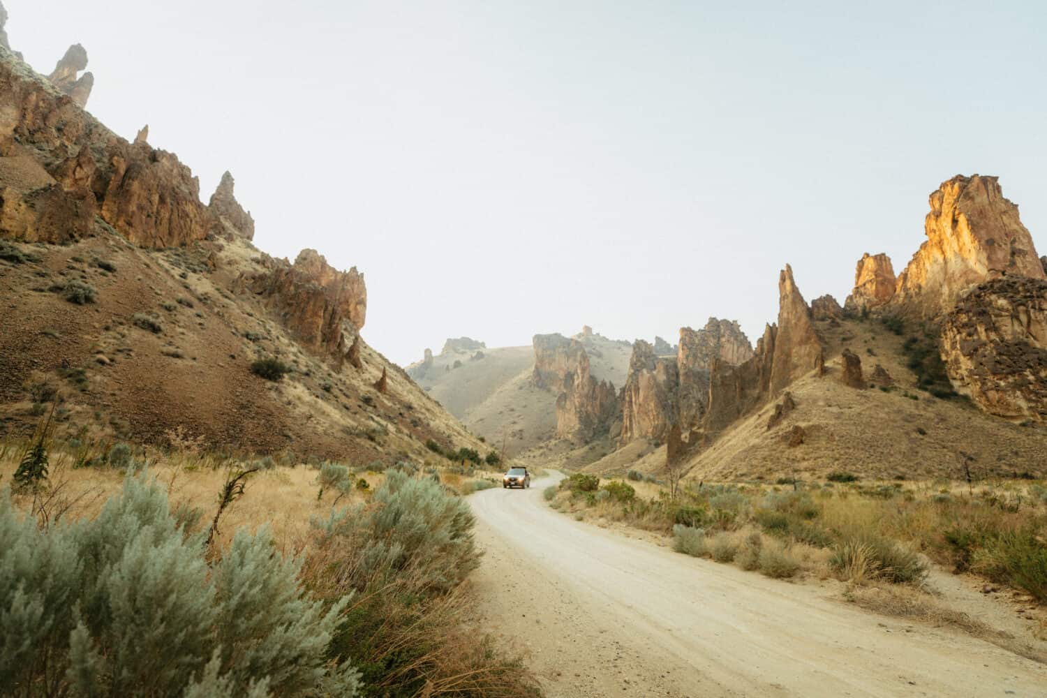 Driving in Owyhee Canyonlands, Oregon