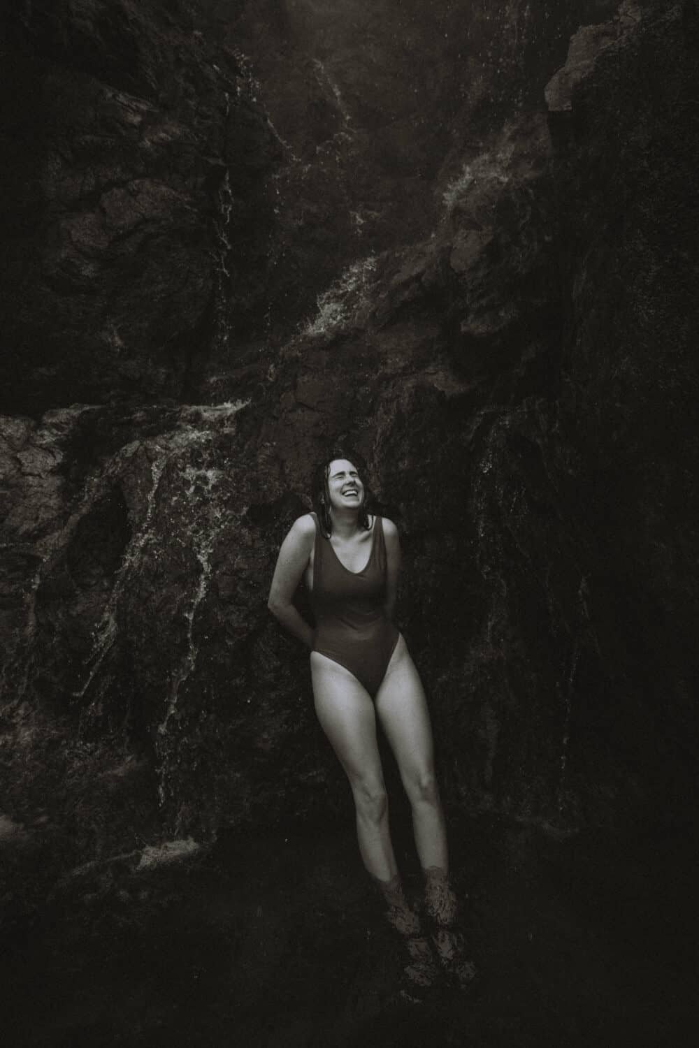 Emily at Pine Flats Hot Springs (Black and White)