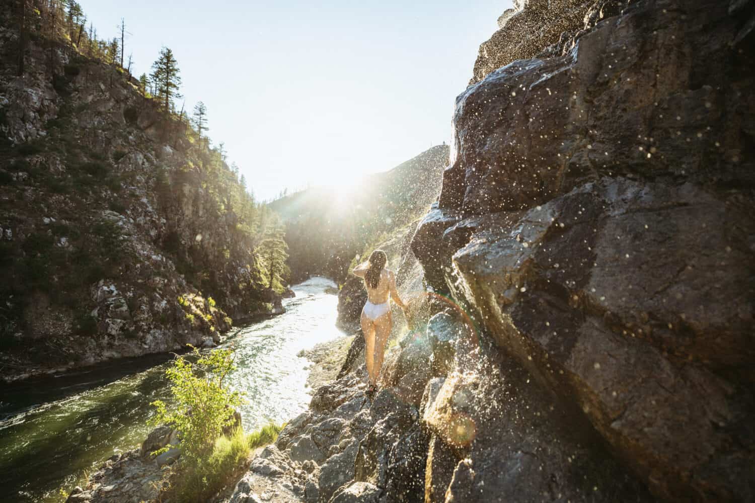 Emily Mandagie at Pine Flats Hot Springs in Idaho