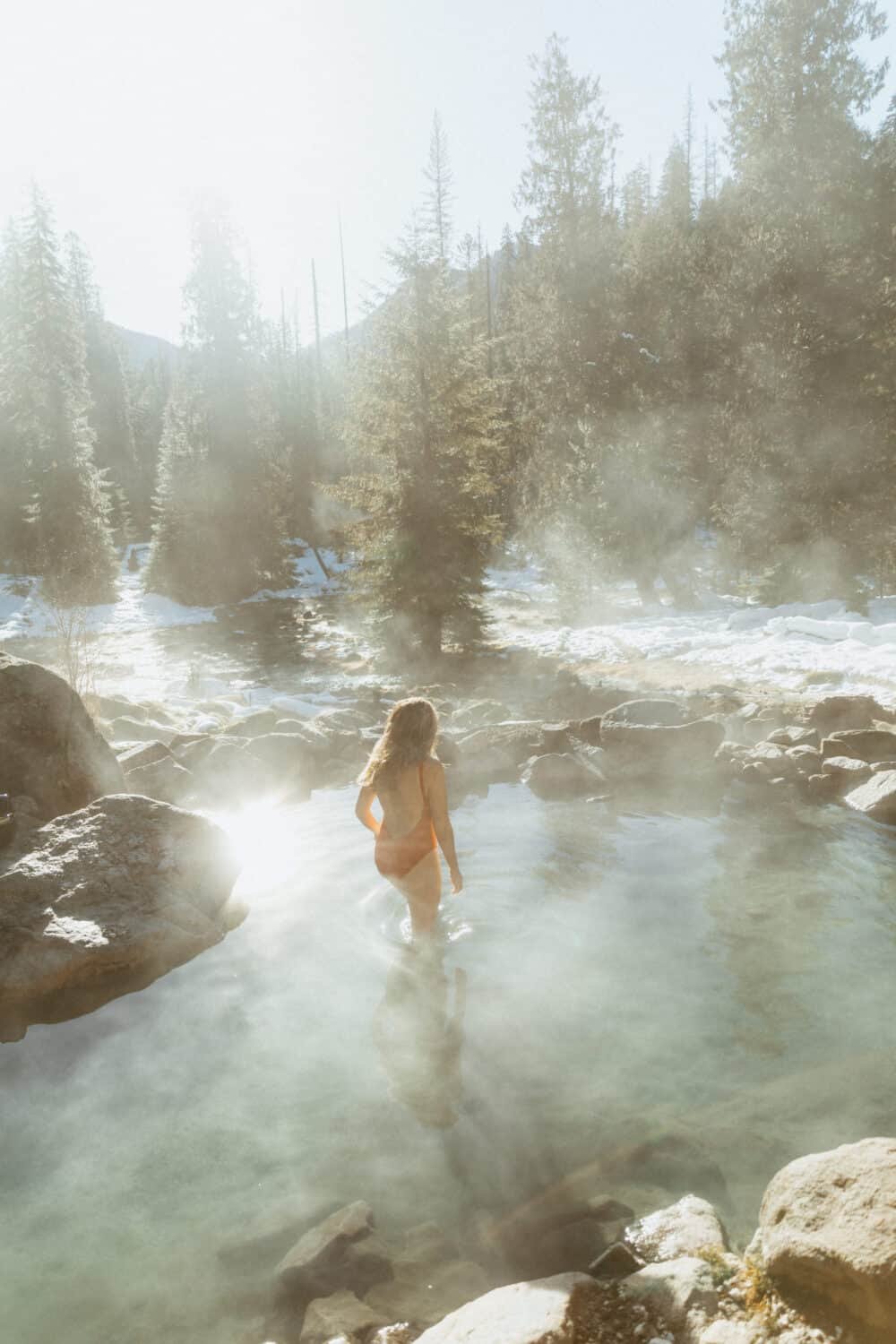 Emily Mandagie in Jerry Johnson Hot Springs